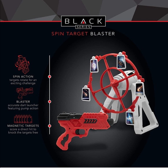 The Black Series Spin Target Blaster Set Rotating Desktop Arcade Game - Picture 6 of 8